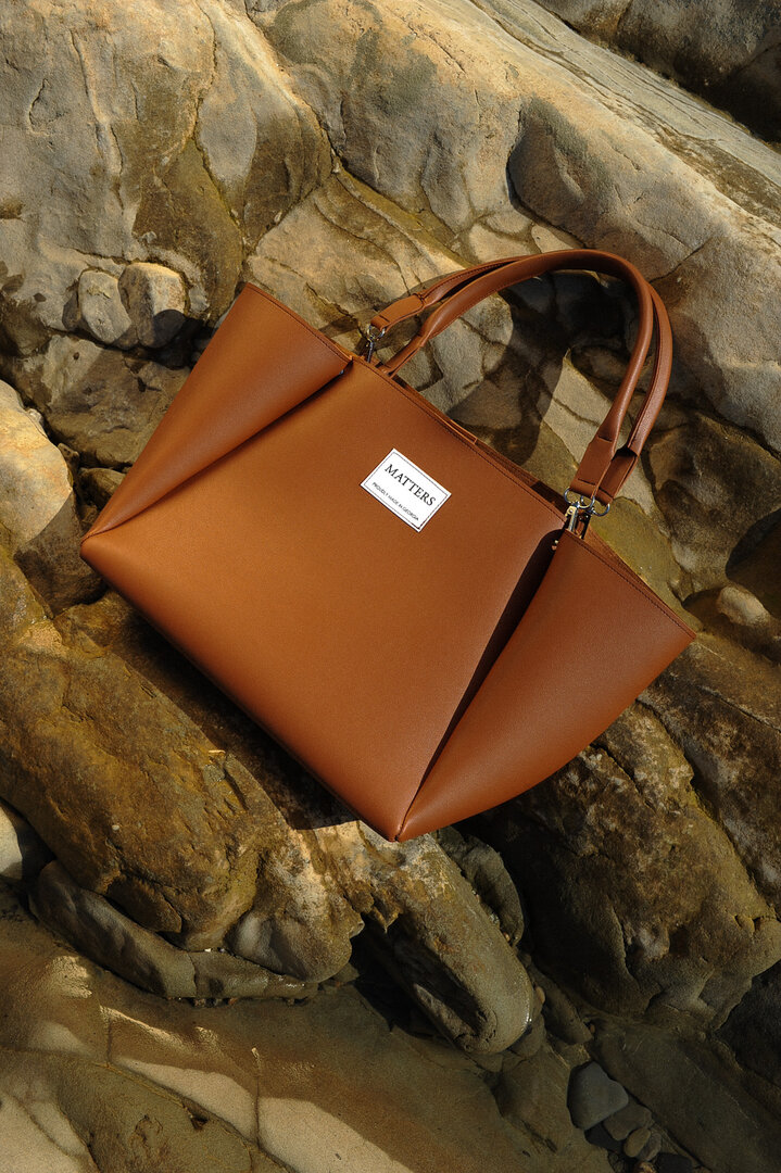Brown eco leather bag 