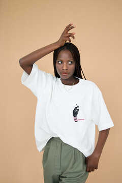 Embroidered Cotton T-shirt  (Girl, Youll Be a Woman Soon)