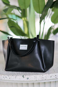 Black eco leather bag 